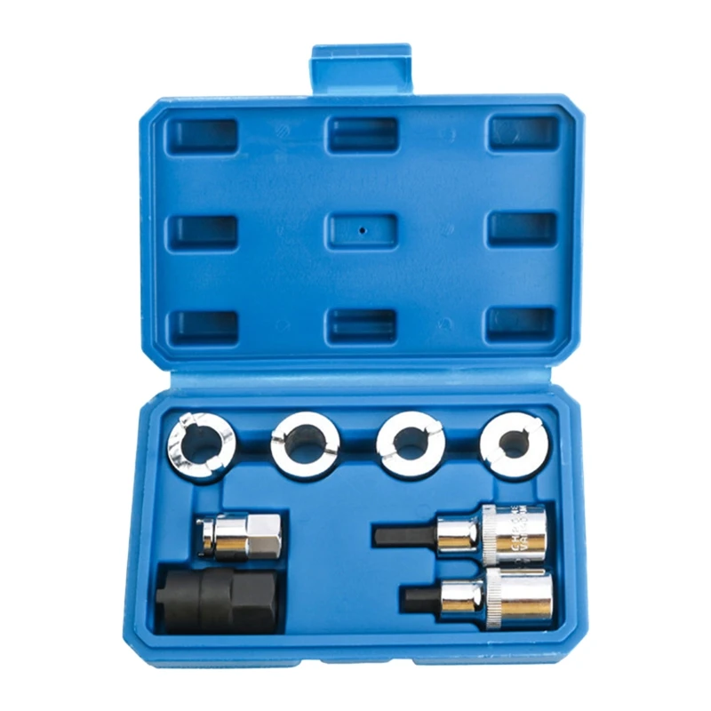 

8Pcs/Set Dismantle Tools Suspension Strut Spreader Socket Sleeve Removal Install Kit Damping Screw Tightening for
