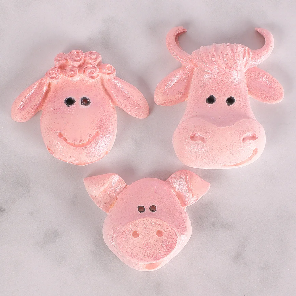 

Cattle Sheep Pig Cake Silicone Mold Kitchen DIY Fondant Baking Tool Fudge Biscuit Chocolate Decorated Animal Shape Silicone Mold
