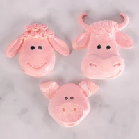cattle sheep pig cake silicone mold kitchen diy fondant baking tool fudge biscuit chocolate decorated animal shape silicone mold