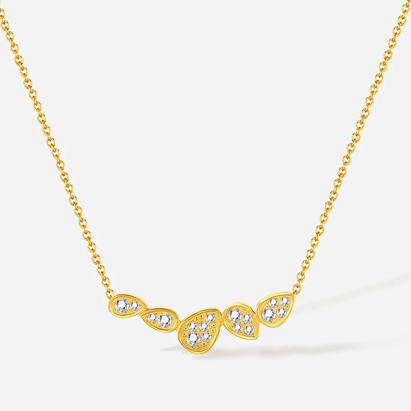 ROXI | Женское модное золотое ожерелье Zicron. Нержавеющая сталь. Нежные украшения для