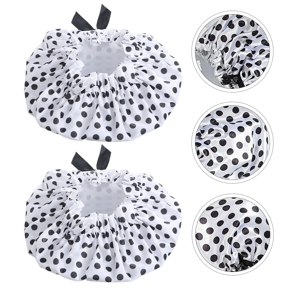 

2 Pcs of Bath Caps Shower Hats Waterproof Caps Female Bath Caps for Bathroom Female Woman Lady