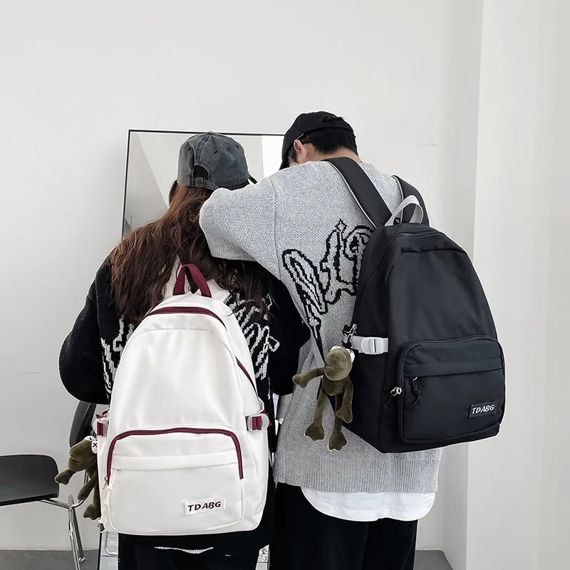 

Fashionable And Simple Female High School Student Double Shoulder Bag Mori Department Harajuku Color Contrast Trend Ins Japanese