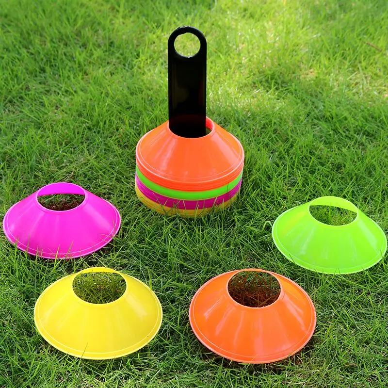 50pcs/lot Outdoor Sport Football Training Disc Cones Track Space Marker Inline Skating Cross Speed Agility Safety Signal Soccer