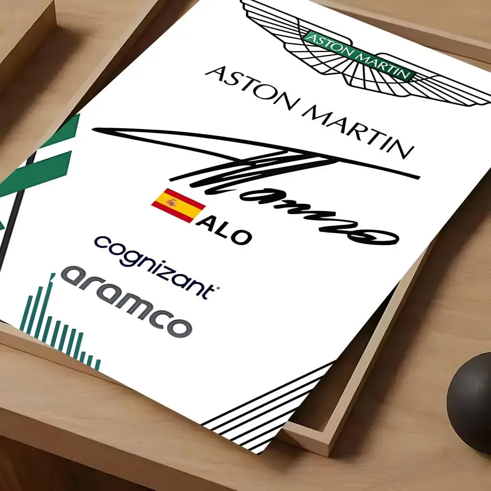 Фото Плакат Aston Martin F1, самоклеящаяся художественная водонепроницаемая бумажная наклейка, декор для кофейни, бара, комнаты, стены №4