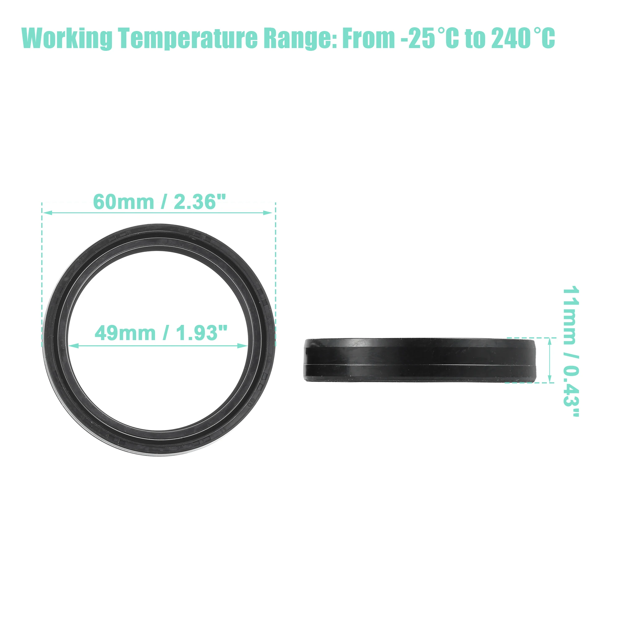 Motoforti 2 шт. 49 мм x 60 11 передняя вилка мотоцикла ударное масляное уплотнение для KAWASAKI