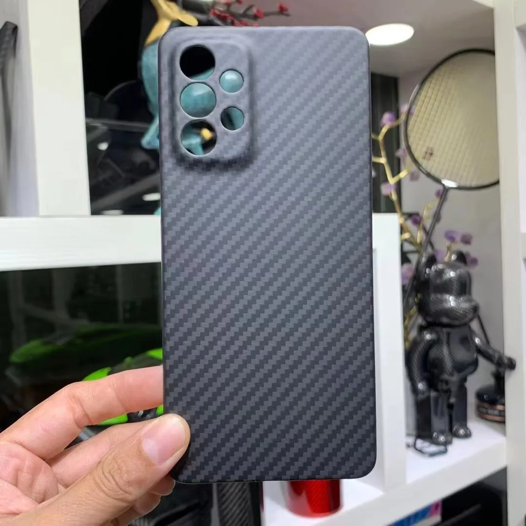 

Real Carbon Fiber Case for Samsung Galaxy A73 Case Aramid Fiber Phone Cover Light Thin Protective Shell Galaxy A53