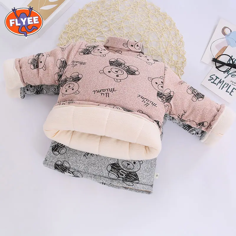 

Cotton Jacket Winter Kids Snowsuit Baby Boys Girls Korean Style Children Fleece Thick Lamb Cashmere Coat Children Sweatshirt