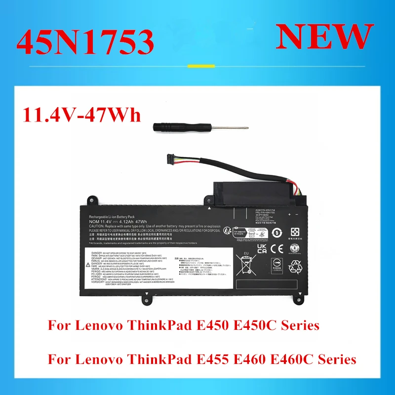 Фото Новый аккумулятор для ноутбука 45N1754 45N1753 45N1756 45N1757 45N1755 для Lenovo ThinkPad E450 E450C E460 E460C E455 E465 E465C №1
