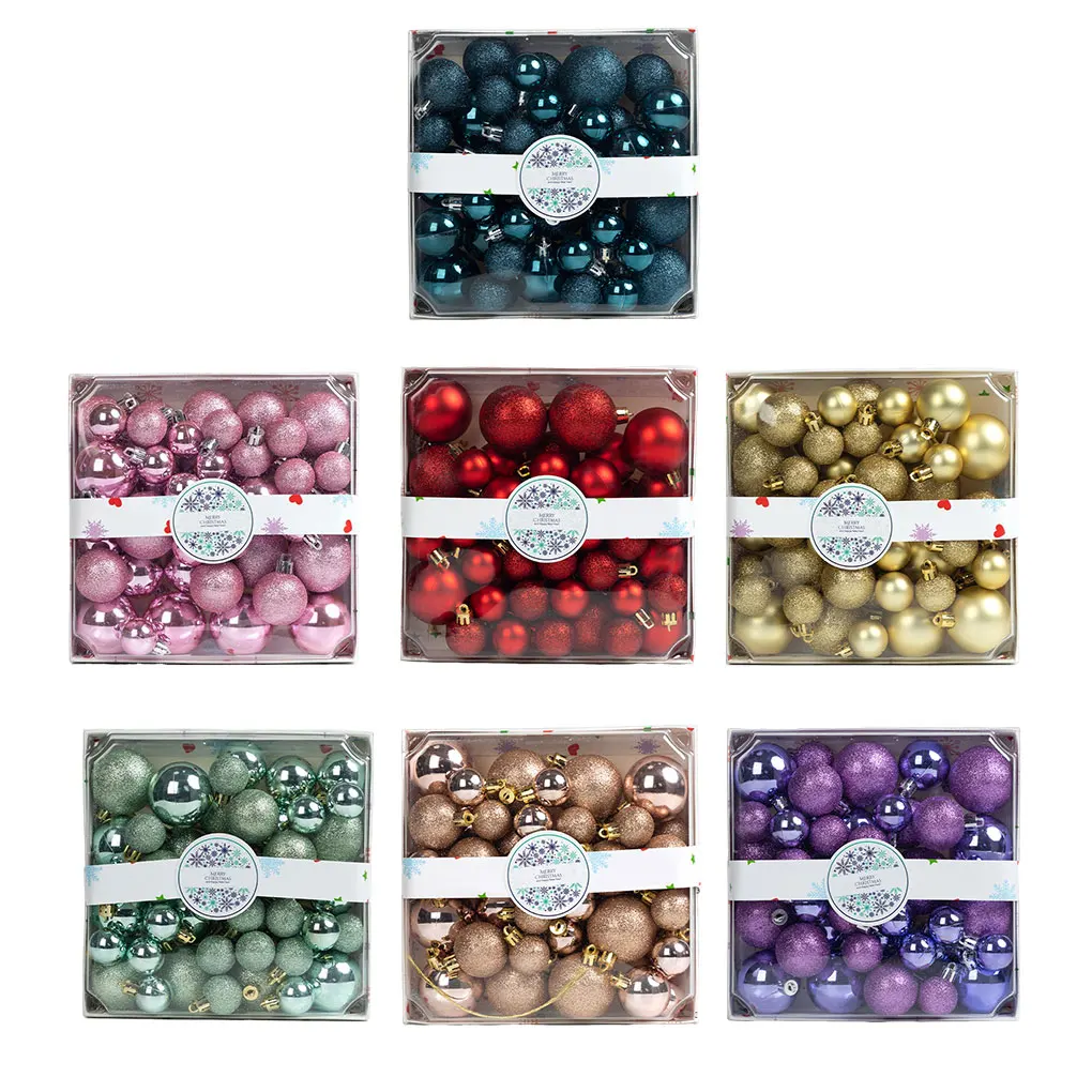 44 шт. 3/4/5 см рождественские шары украшения подвесные елочные подвески для