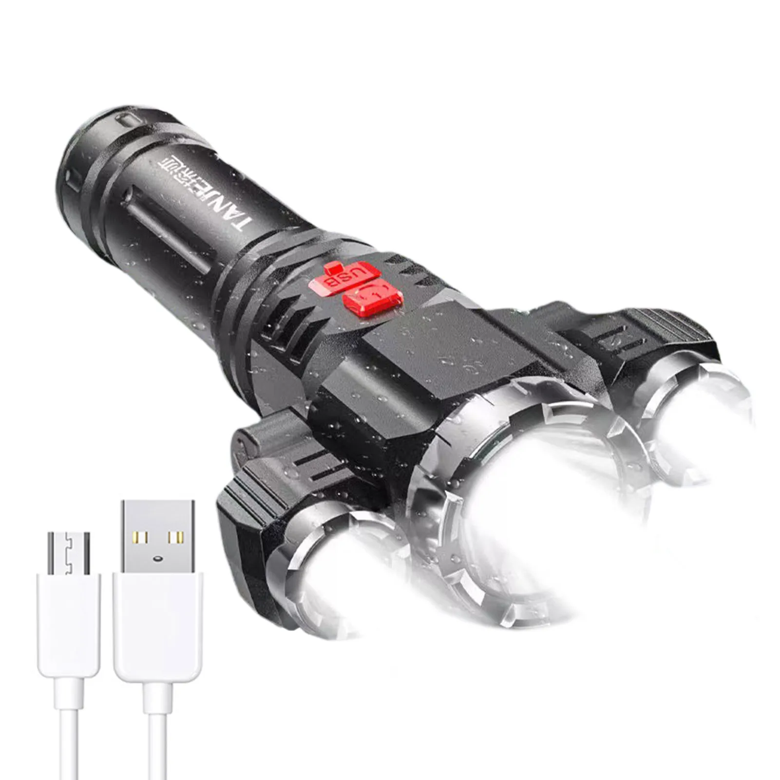 

Portable Flashlights High Lumens Household Portable LED Flashlights For Emergencies USB Rechargeable Flash Light For Riding