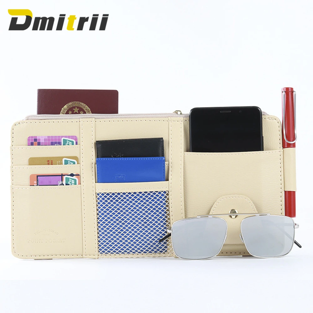 

Car Sun Visor Bill Pen Business Card Holder CD DVD Organizer Storage Box Sunglasses Clip Stowing Tidying Car Accessories hot