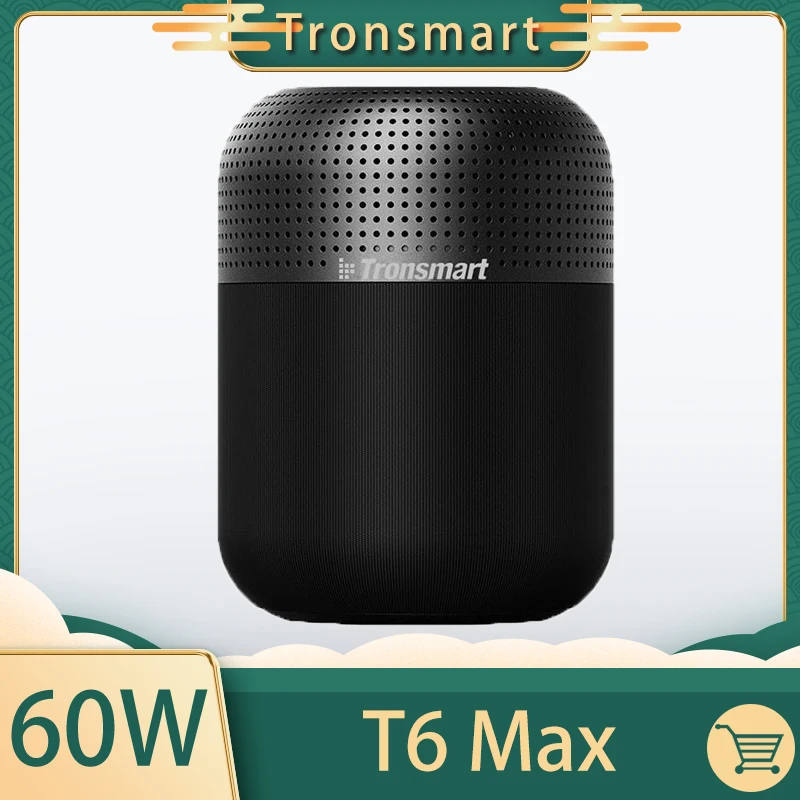 

Беспроводная Водонепроницаемая Bluetooth-Колонка Tronsmart T6 Max, 60 Вт, с 360 стереозвуком, глубокие басы, IPX5 NFC, колонка для домашнего кинотеатра