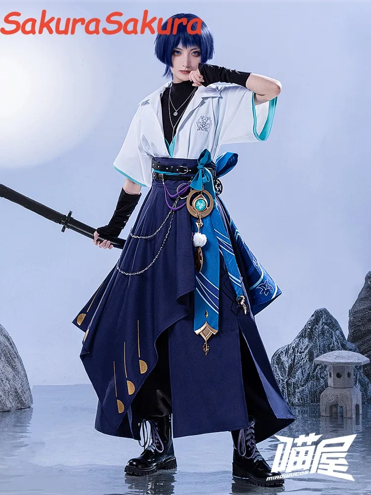 Игра Genshin Impact Wanderer/Scaramouche Косплей Костюм Повседневная модная Униформа