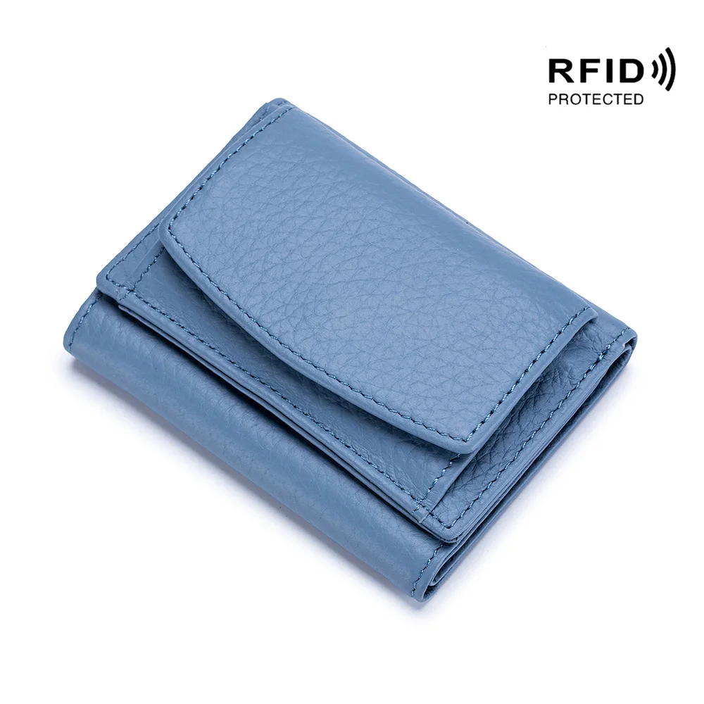 Фото Кошелек женский из натуральной кожи, с отделением для монет и Rfid-защитой №4