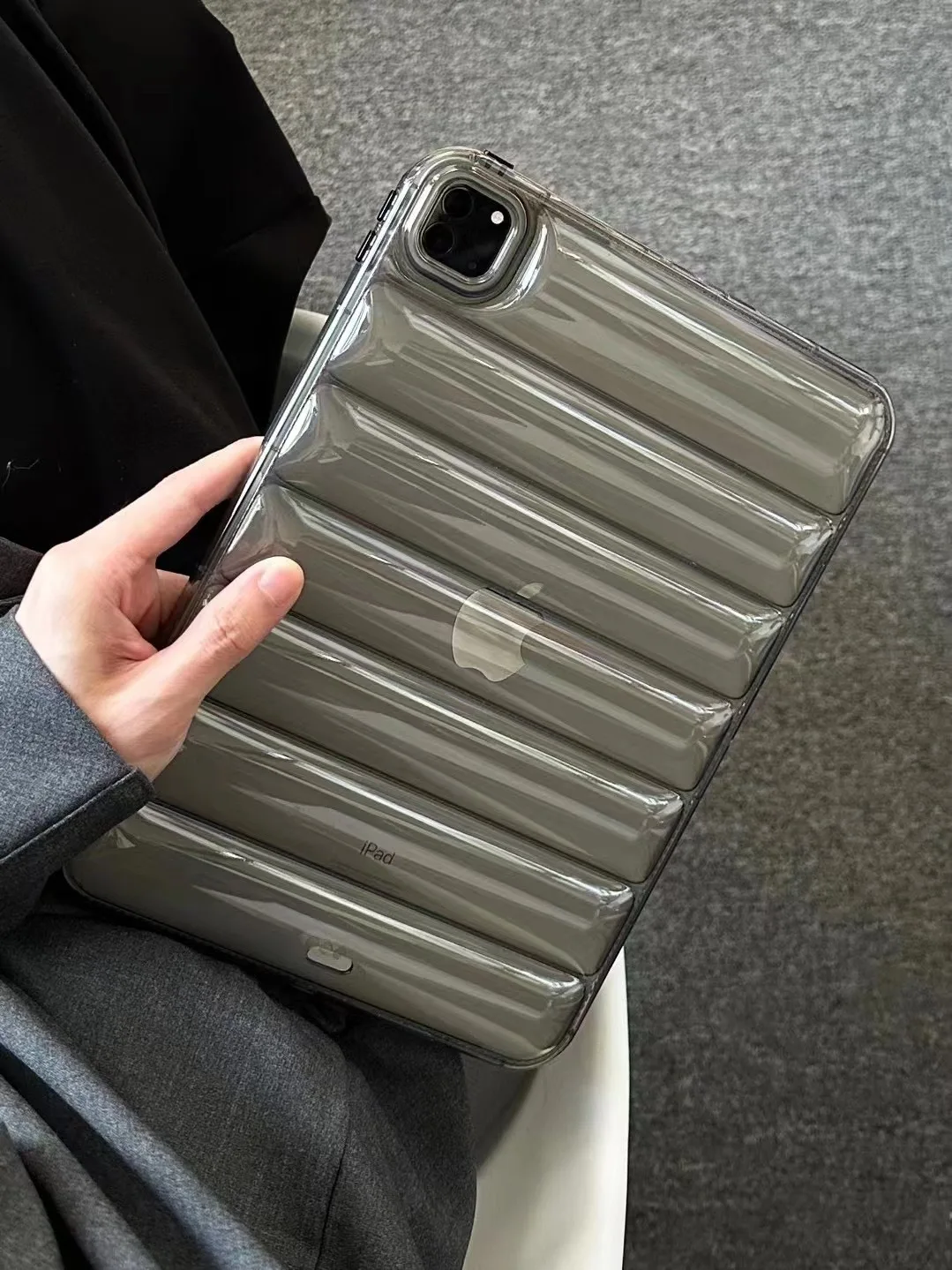 

For ipad mini 6 Case The Down Jacket Puffer Transparent Clear Cover for iPad Air 5 4 Pad Pro 11 12.9 Mini 2 3 4 5 10.5 10.2 9.7