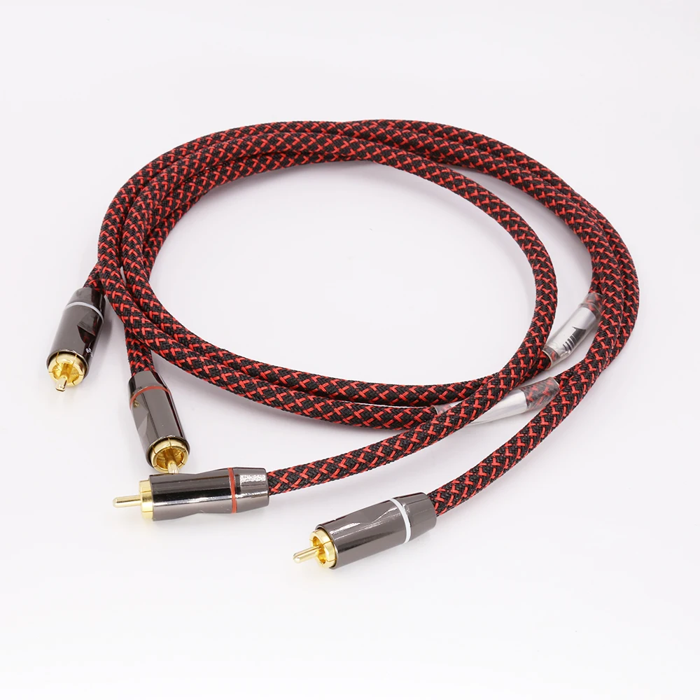 

Pair(2pcs) A56 Hifi Canare 5N OFC Audio RCA cable High End HIFI RCA Audio Cables