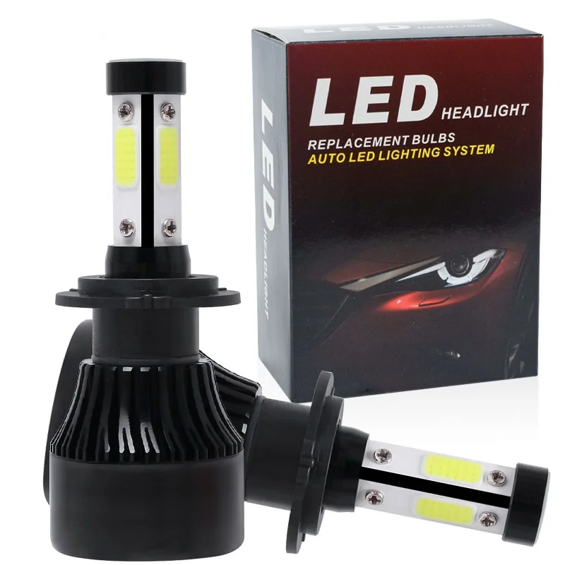 

2Pcs H7 Car Headlight Bulbs LED 12000LM 80W Mini H1 H4 H8 H9 H11 Headlamps Kit 9005 HB3 9006 HB4 Auto Fog Lamps 6000K 12V Light