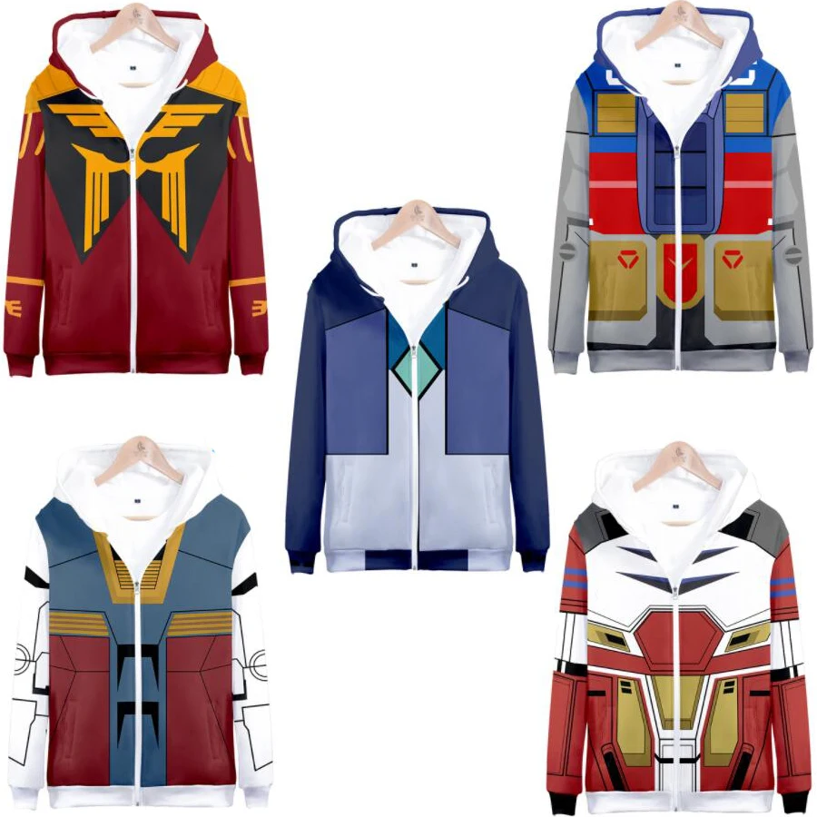 

Anime Gundam 3D Print Zip Up Women/Men Hoodie Sweatshirt Streetwear Hip Hop Cosplay Zipper Hooded Jacket Male Casual Tracksuit