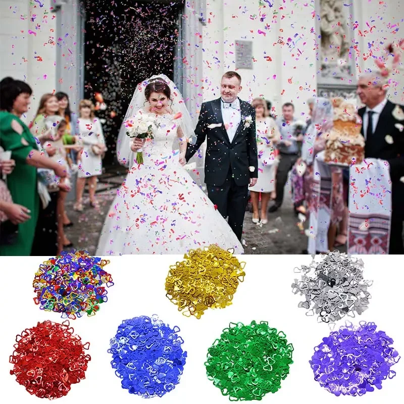 

600pcs/lot MultiColor Sparkling Love Heart Wedding Party Festival Confetti Table Decoration Decorative Supplies Valentine's