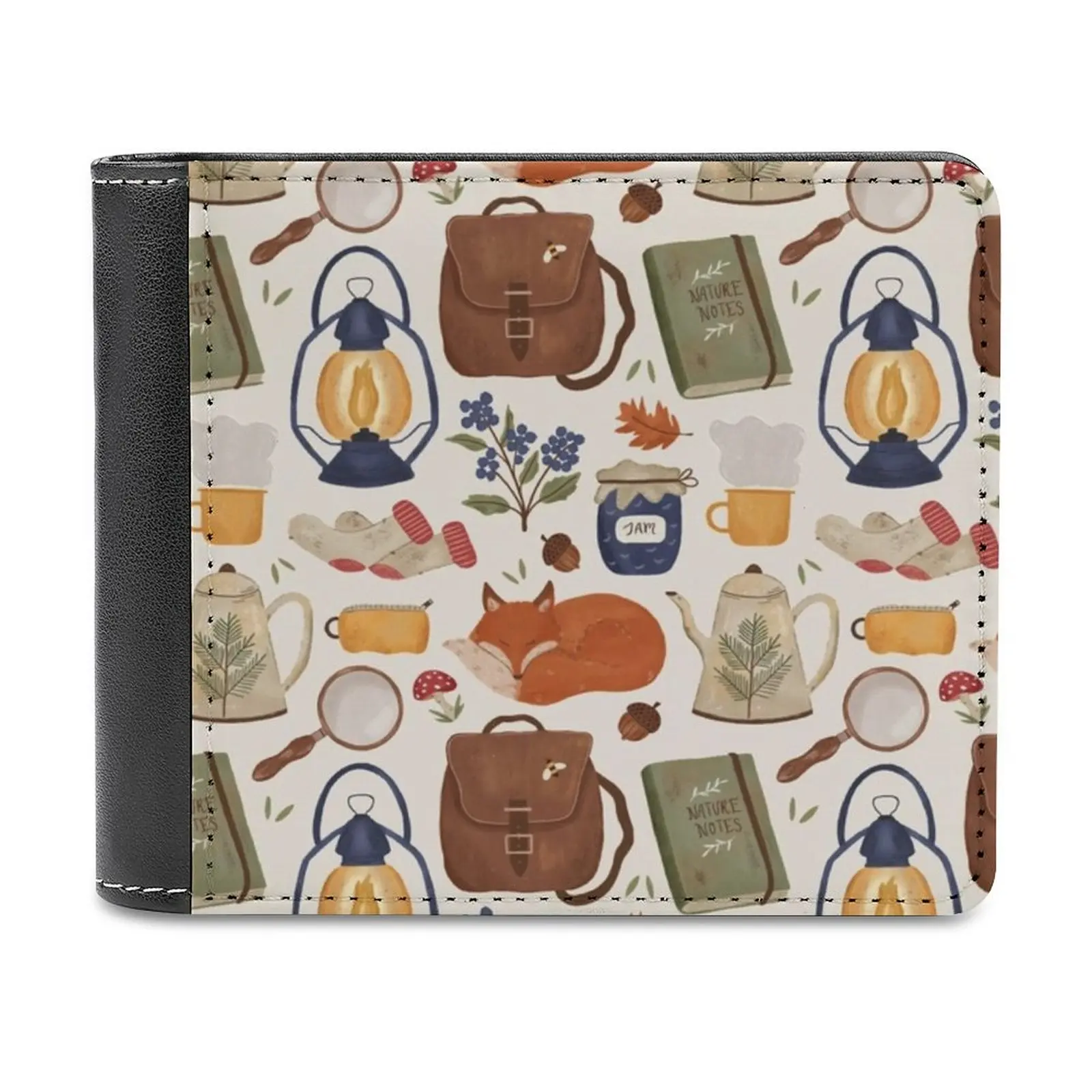 

Мужской кожаный кошелек с зажимом для денег, в лесу