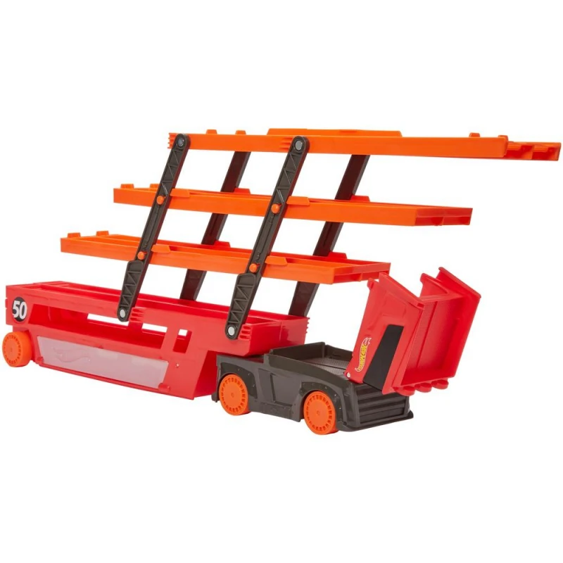 Машинка Mattel Hot Wheels Мега грузовик с хранилищем для машинок GHR48|Наземный транспорт| |
