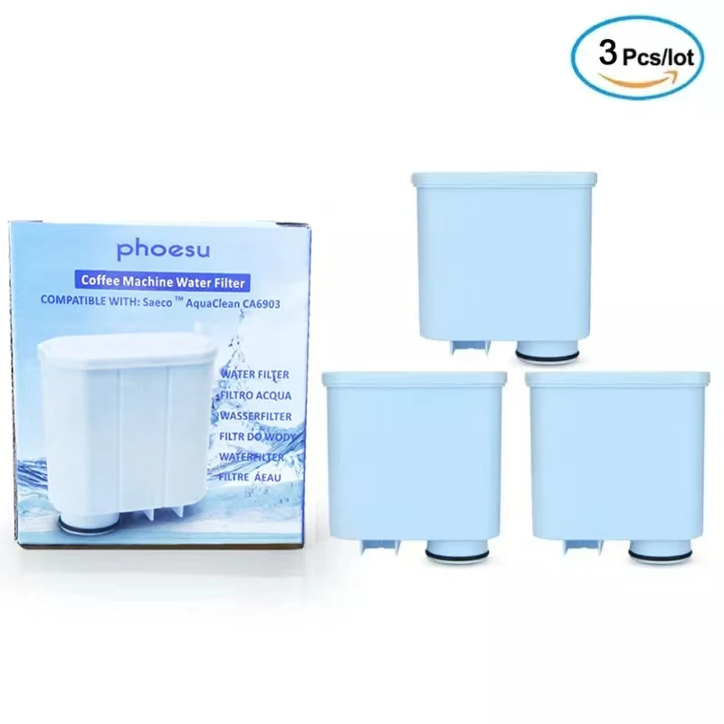 

3-Pack CMF009 coffee machine water filter replacement is applicable to Saeco, AquaClean, Philips CA6903/01/22/47/10/00/