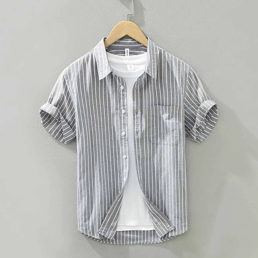 New Shirts for Men Clothing Slim Fit Shirt Men Casual Plus Size Wear Chemise Homme 3XL-M
