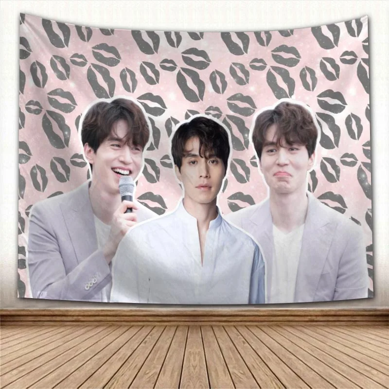 

Персонализированный гобелен Lee Dong Wook, цветной психоделический декоративный ковер, настенная ткань для комнаты, гобелены, Аксессуары 1014