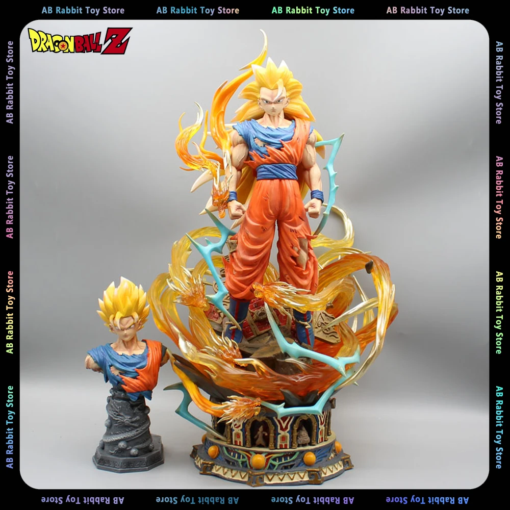 

50cm Dragon Ball Figure Son Goku Super Saiyan3 Anime Figures SSJ3 Son Gohan Figurine PVC Statue Model Doll Collectible Toy Gifts