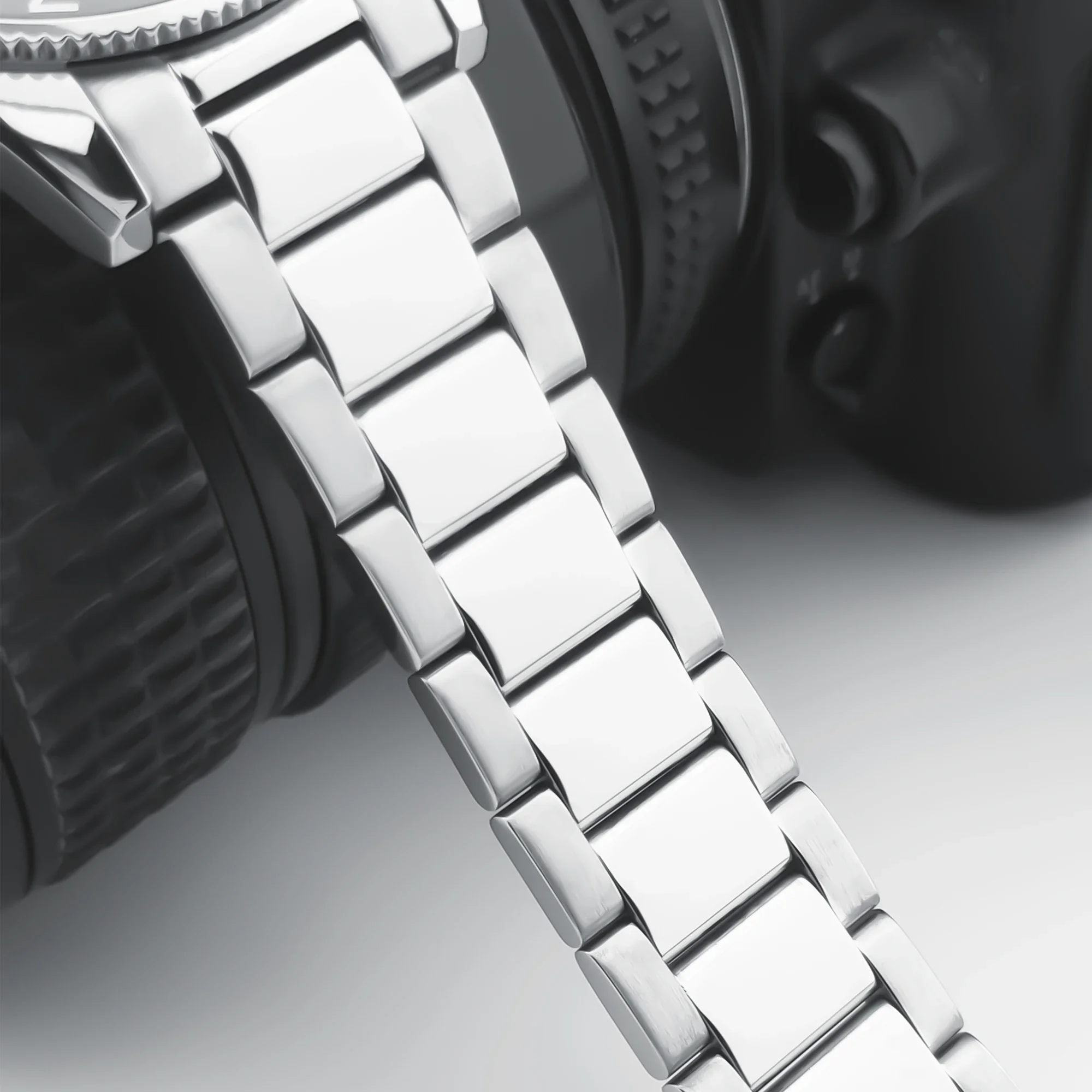 41 мм автоматические часы NH35 механизм стерильный черный циферблат корпус из