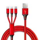 3 в 1, USB-кабель для iPhone 12, 11, XS, X, 8, 7, 6