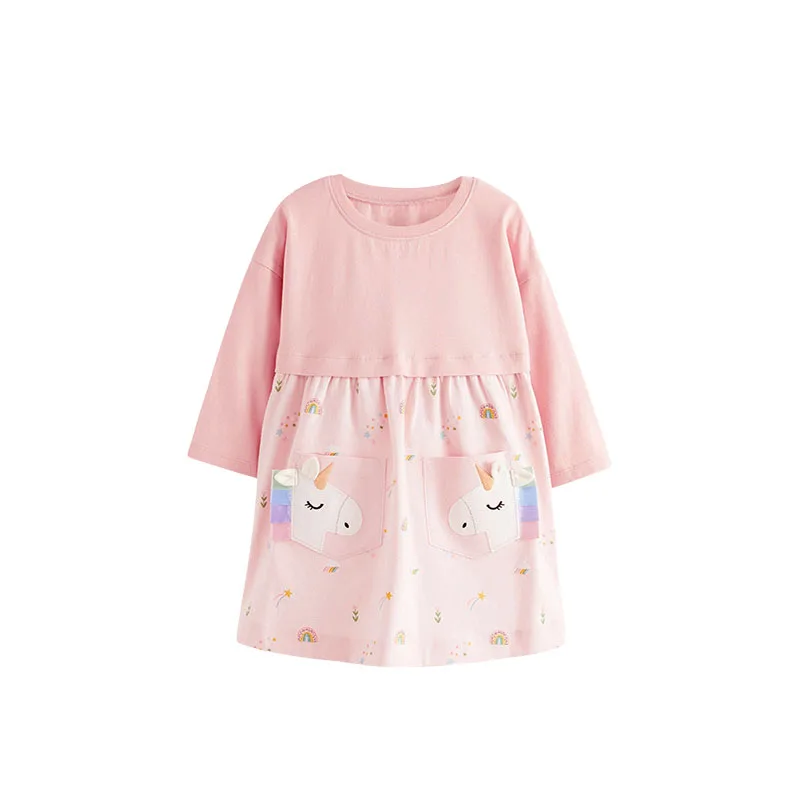 Детское платье принцессы с вышивкой на осень/зиму