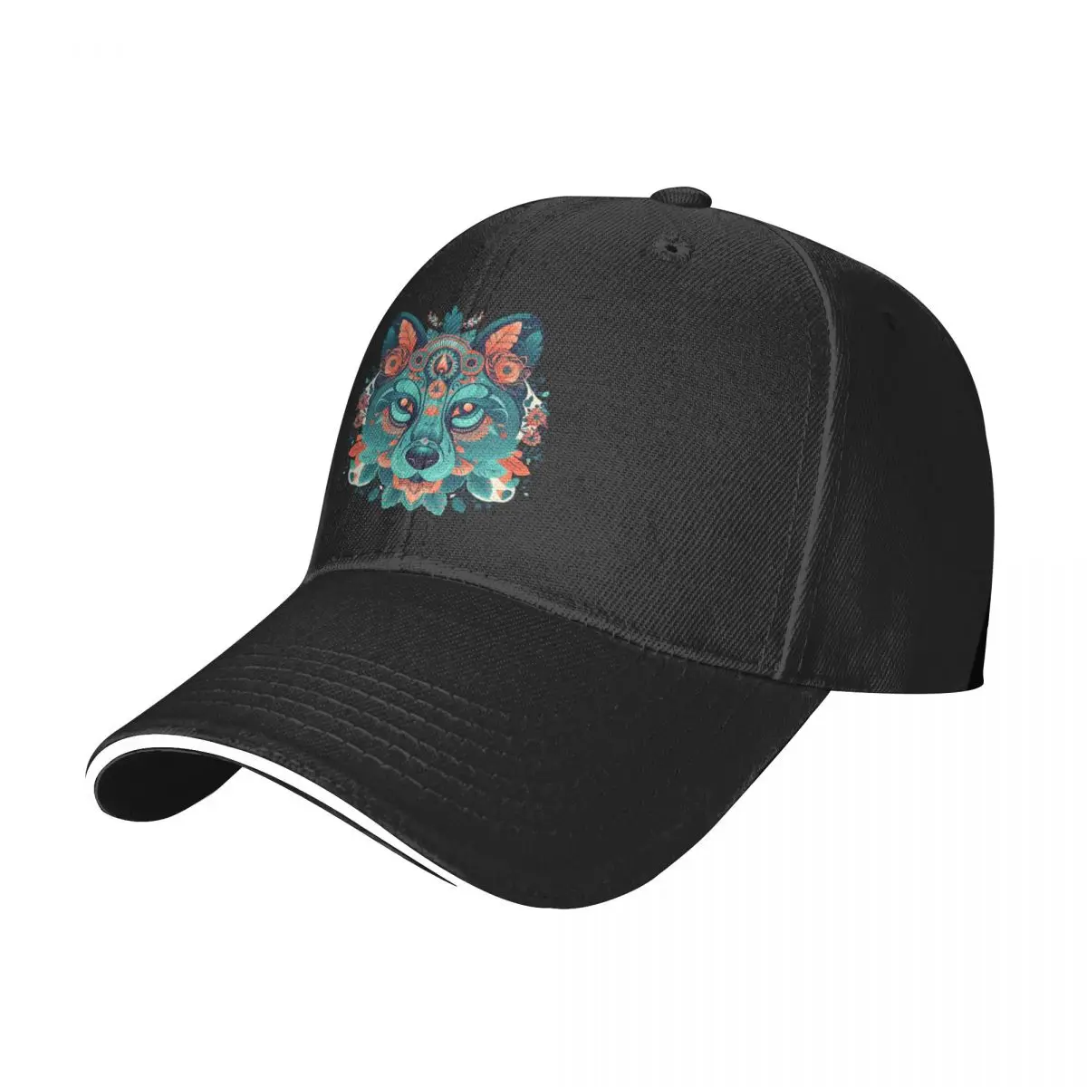 

Dog Baseball Cap Animal Floral Mandala Trendy Trucker Hat Spring Female Hippie Print Snapback Cap