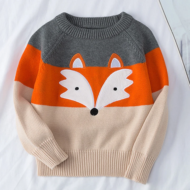 

2022Autumn Baby Girls Boys Sweaters Coat Kids Knitting Pullovers Tops Baby Boys Girls Cartoon Long Sleeve Sweaters