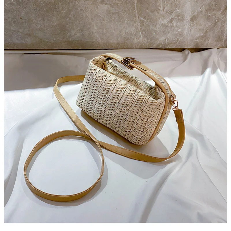 

Женская Соломенная Сумочка в стиле ретро, универсальная сумка-мессенджер через плечо, модель 2023 в Корейском стиле на лето