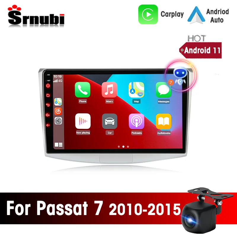 

Srnubi Android 11 2Din Car Radio For VW Volkswagen Passat 7 B7 CC 2010 - 2015 Multimedia Video Player Carplay Auto DVD Head Unit