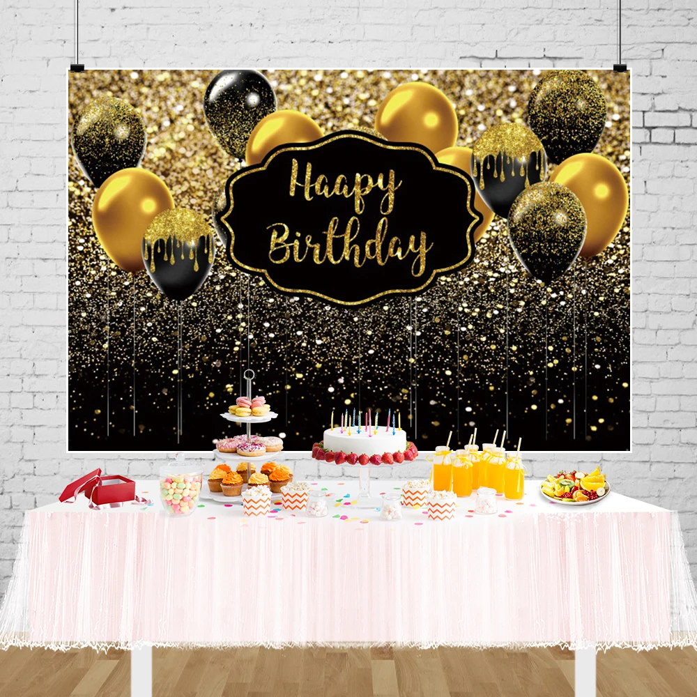 

Balloons Glitters Photo Background Flowers Birthday Party Decoration Banner Toy Bear Backdrop For Photography Studio Customize