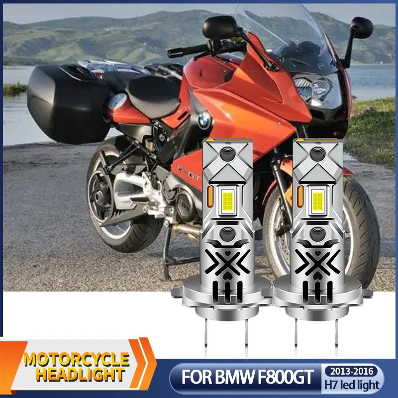 

1/2 шт., 12 В, 2013 лм, 60 Вт, мотоциклетные светодиодные лампы H7 для BMW F800GT 2016-, комплект обновления, высококачественный луч, мотоциклетные лампы