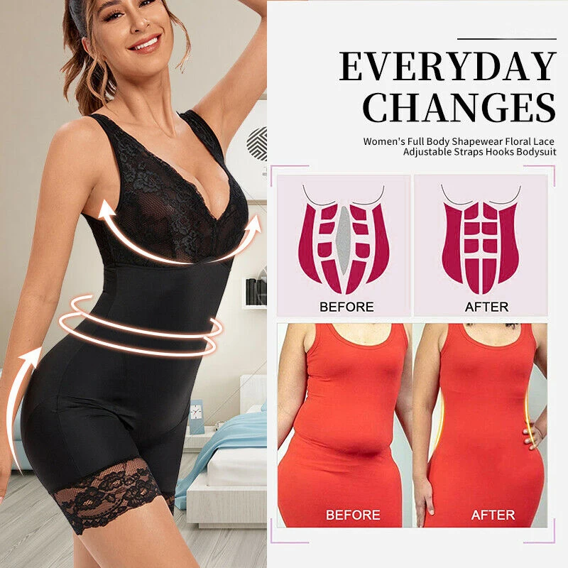 Shapewear Women Full Body Shaper Slimming Bodysuits Lace Corset Waist Trainer Shaping Underwear Postpartum Recovery Sheath Fajas
