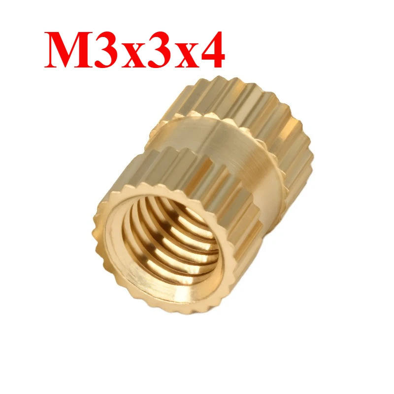 

100 шт. медных термовставок M3*3*4 для 3D-принтеров