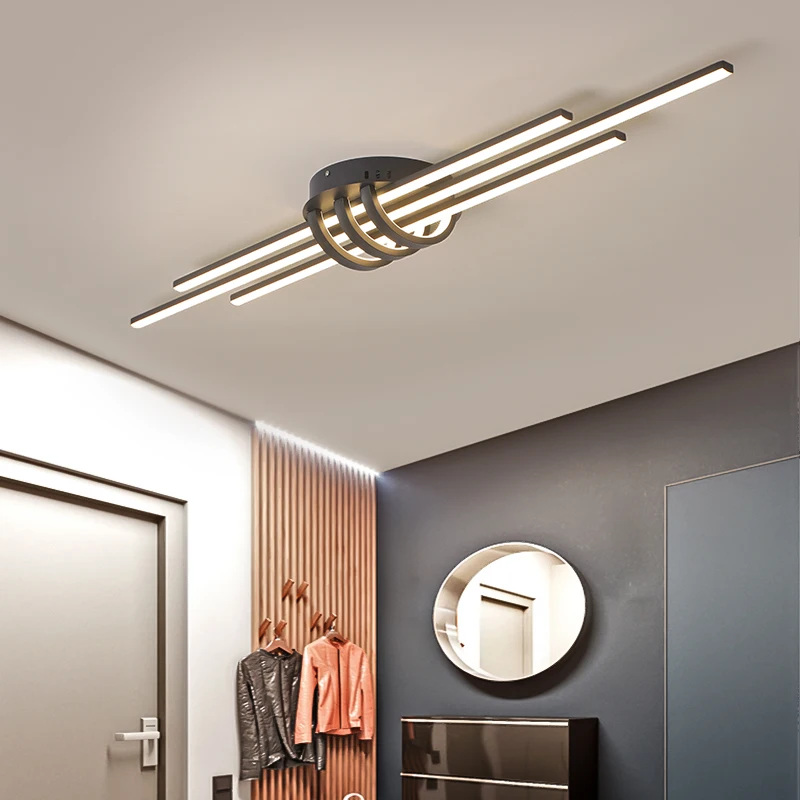 

New Modern Led Ceiling lights for bedroom corridor foyer living room Matte Black/White 90-260V lamp Fixtures