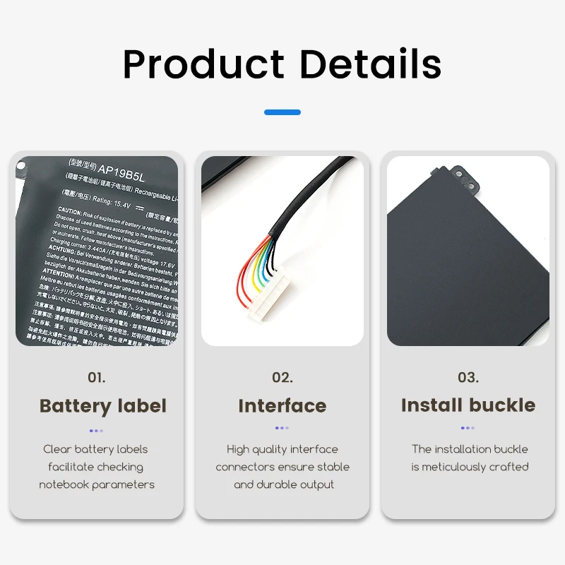 Аккумулятор для ноутбука AP19B5L 15 4 в Вт-ч