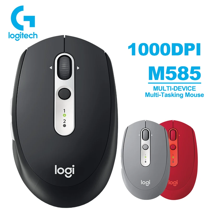 

Мышь Logitech M585 Беспроводная многозадачная, 1000DPI, изогнутая