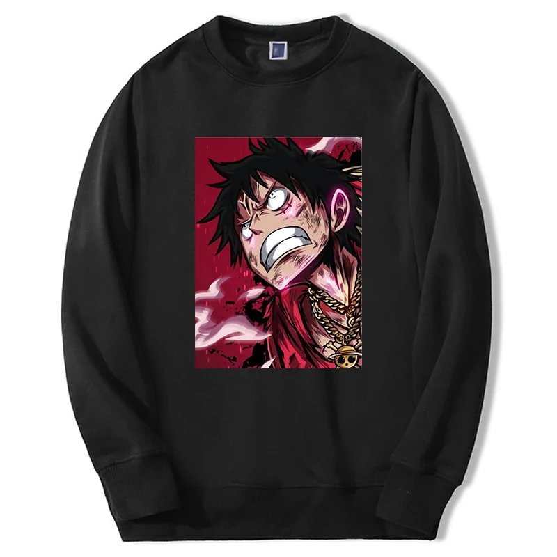

One Piece Sweatshirt Luffy Men Women Anime Graphic Hoodie For Adult Fashion Warm Harajuku Hoody Sportswear Casual Streetwear