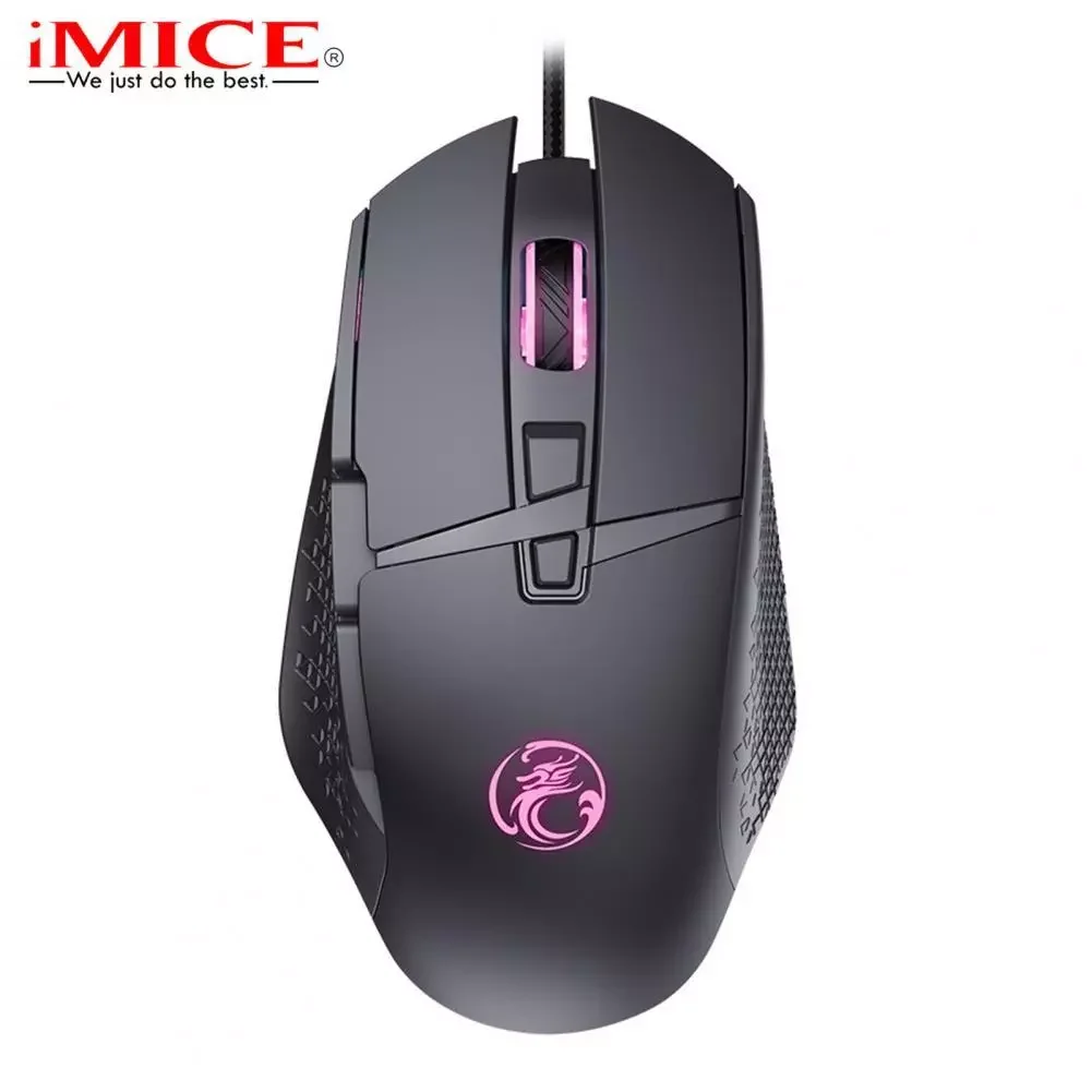 

IMICE New T91 Wired Gaming Mouse Adjustable DPI Compatible ABS 7200 DPI Optical Mice for Office PC Game Ergonomic