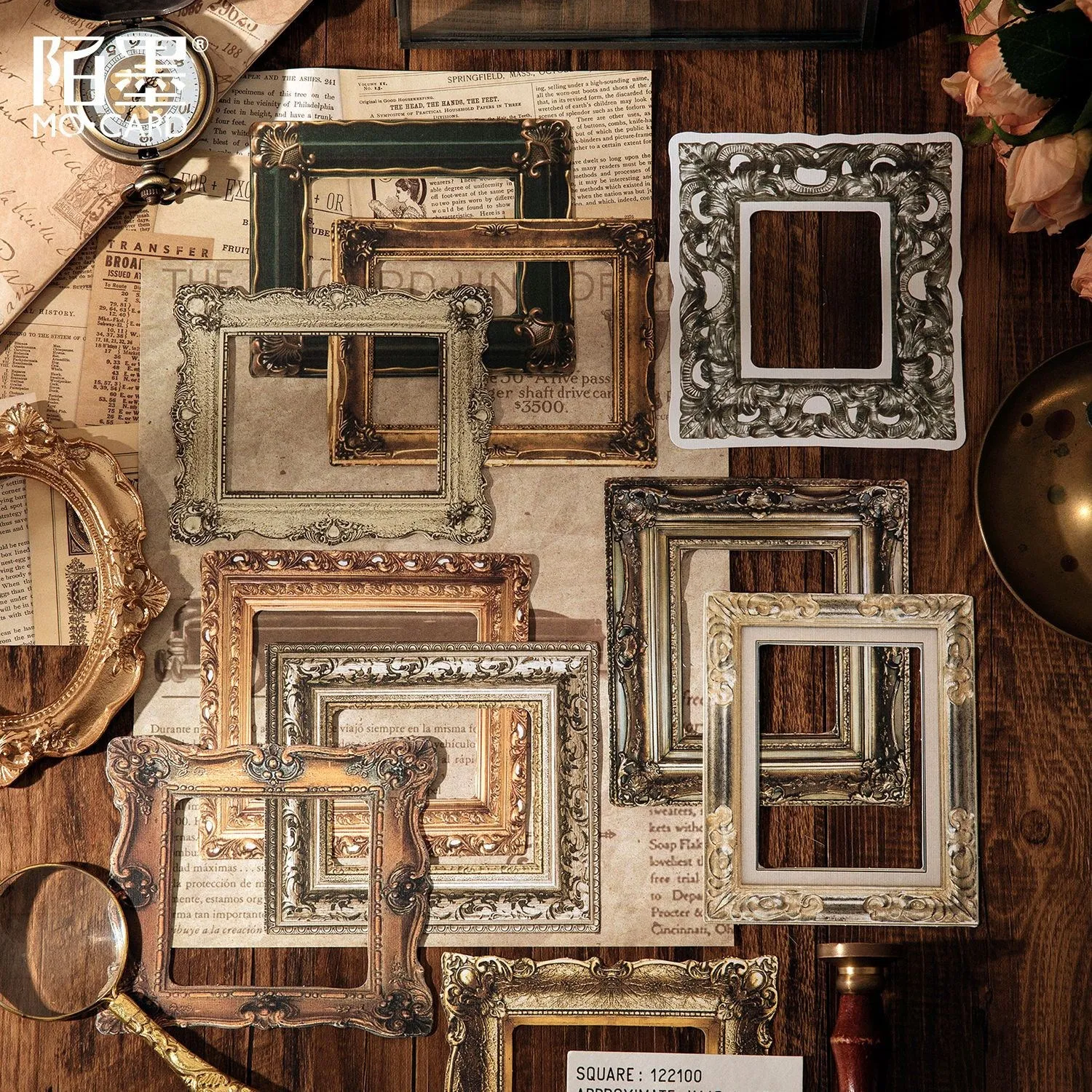 

Набор декоративных наклеек в винтажном стиле, 10 шт., рама в ассортименте, наклейки для скрапбукинга «сделай сам», искусство, планер, журнал, б...