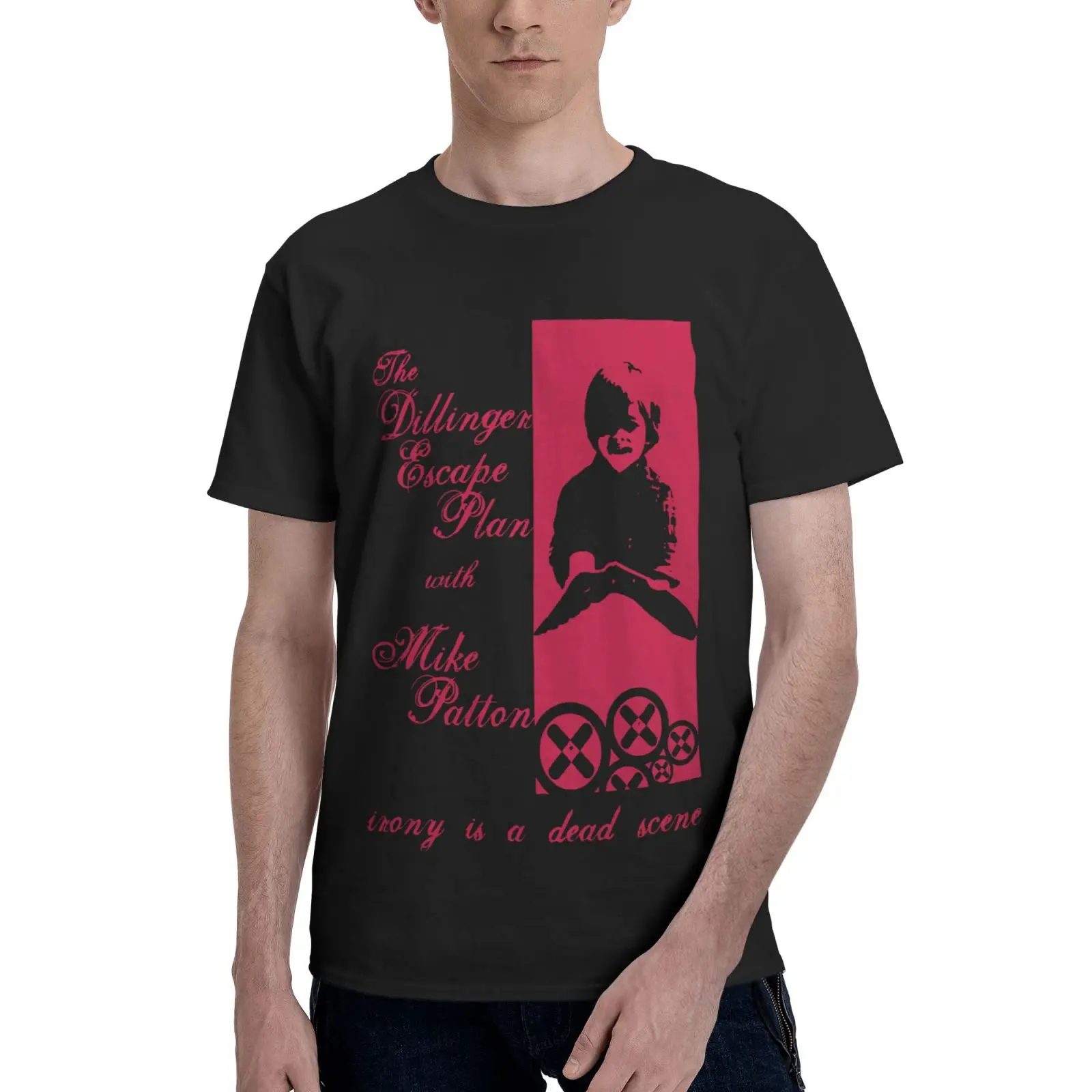 

Футболка мужская хлопковая, Майк Пэттон ирони, план бега Dillinger