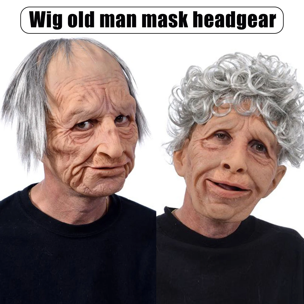 

Old Man/Women Scary Headgear Cosplay Scary Full Head Latex Headgear Halloween Halloween party Scary NOV99