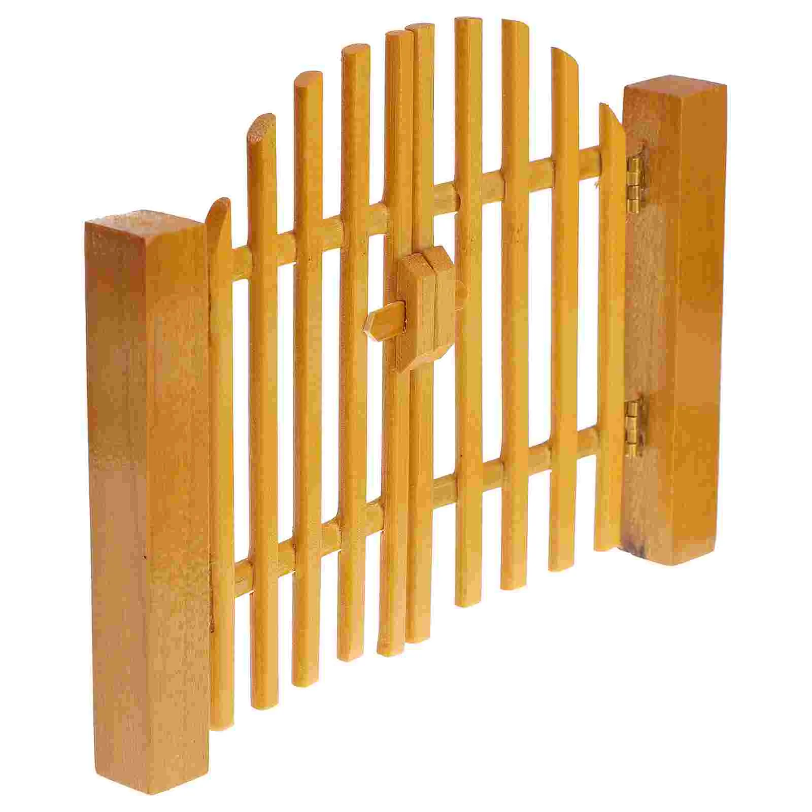 

Mini Fence Gate Picket Door Wooden Furniture Miniature House Wood Decorative Garden Fencing Ornament Border Diy Edging