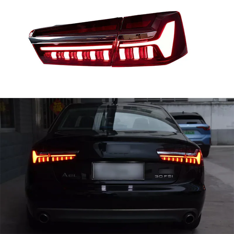Подходит для Audi C7 A6 S6 2012-2015 ксеноновый задний фонарь в стиле C8 Светодиодный Задний